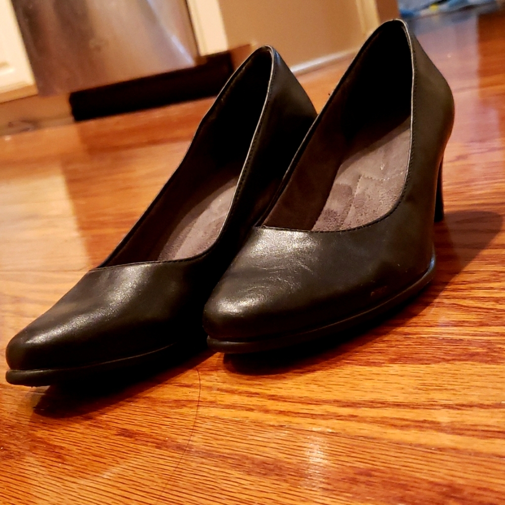 Womens high heel genuine leather shoes